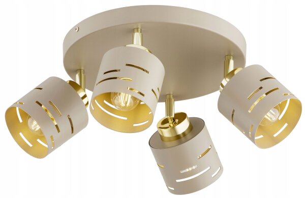 Deckenspot schwenkbar Beige Gold E27 B:30 cm dekorativ