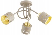 Deckenleuchte 3-flammig Beige Gold E27 L:45 cm Modern