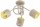 Deckenleuchte 3-flammig Beige Gold E27 L:45 cm Modern