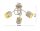 Deckenleuchte 3-flammig Beige Gold E27 L:45 cm Modern
