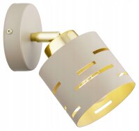 Wandspot schwenkbar Beige Gold E27 B:9 cm dekorativ