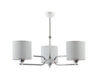 Plafonnier REKA Chrome Gris Tissu Salle à manger...