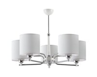 Lampe de plafond Gris Chrome Blanc Ø72cm 5x E27...