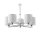 Lampe de plafond Gris Chrome Blanc &Oslash;72cm 5x E27 Salle &agrave; manger