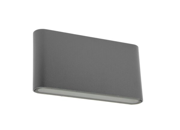 Up Down Wandleuchte Alu Anthrazit IP54 3000 K B:17,5 cm