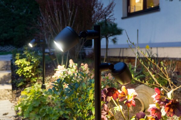 Wegeleuchte Alu Schwarz verstellbar 70 cm GU10 IP65