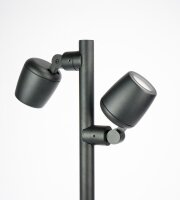 Wegeleuchte Alu Schwarz verstellbar 70 cm GU10 IP65
