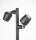 Wegeleuchte Alu Schwarz verstellbar 70 cm GU10 IP65