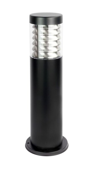 Pollerleuchte Edelstahl Schwarz E27 IP44 50 cm niedrig