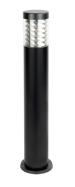 Pollerleuchte Edelstahl Schwarz E27 IP44 75 cm klein