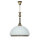 Plafonnier rond Ø40cm laiton antique blanc Lampe