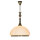 Plafonnier rond Ø40cm laiton antique blanc Lampe