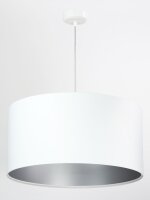 Lampe &agrave; suspendre ROSIE Blanc Argent R&eacute;tro...