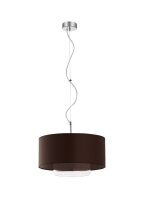 Suspension Marron Verre Tissu VERRONA Salle &agrave; manger