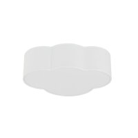 Deckenlampe 2-flammig Stoff Wei&szlig; E27 B:43 cm dekorativ