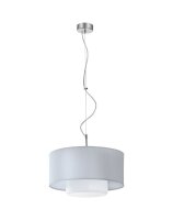 Lampe &agrave; suspendre VERRONA tissu verre &Oslash;35cm...