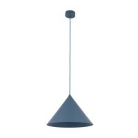 Pendelleuchte Metall Blau E27 &Oslash;33,5 cm rund dekorativ