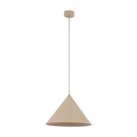 Pendelleuchte Metall Sandfarben Kegel E27 &Oslash;33,5 cm...