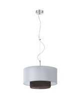 Suspension Blanc Tissu Verre Salle &agrave; manger Lampe
