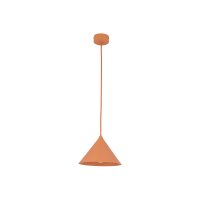 Pendelleuchte Metall Orange E27 rund &Oslash;21 cm dekorativ