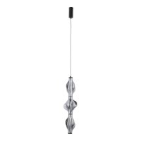 LED Pendelleuchte Glas 3000K Schwarz Graphit &Oslash;18 cm