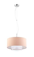 Suspension Beige Verre Tissu VERRONA Salle &agrave; manger