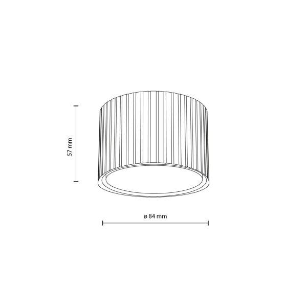 Deckenspot Aluminium Champagner GX53 Ø8,4 cm rund 3000K