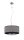 Lampe &agrave; suspendre noir verre tissu &Oslash;35cm table &agrave; manger