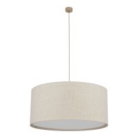 Pendelleuchte 3-flammig Stoff Beige E27 &Oslash;77 cm...