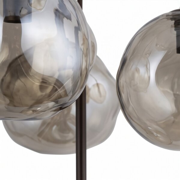 Pendelleuchte 7-flammig Glas Braun Cognac G9 Ø48,5 cm
