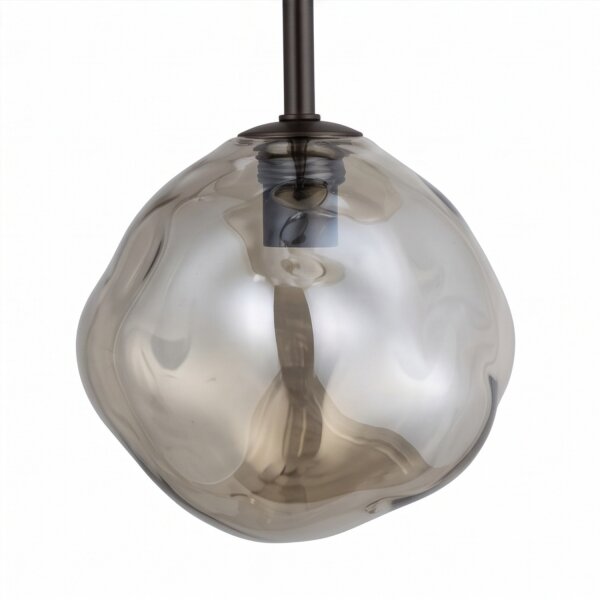 Pendelleuchte 7-flammig Glas Braun Cognac G9 Ø48,5 cm