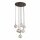 Pendelleuchte 7-flammig Glas Braun Cognac G9 Ø48,5 cm