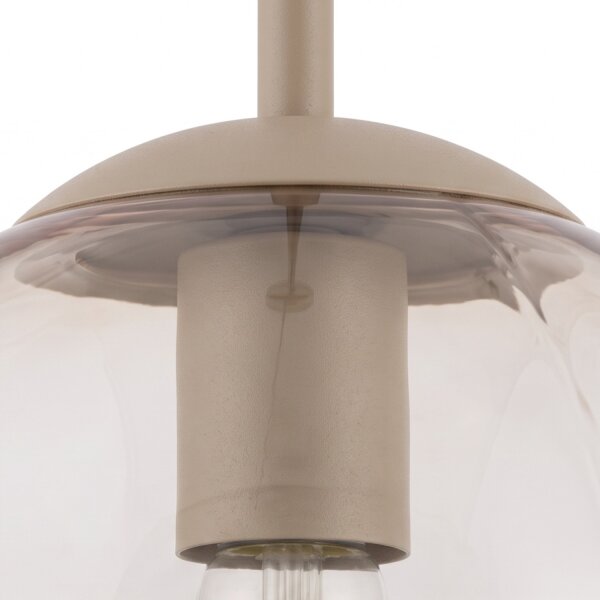 Pendelleuchte Glas Sandfarben Cognac E27 Ø35 cm modern