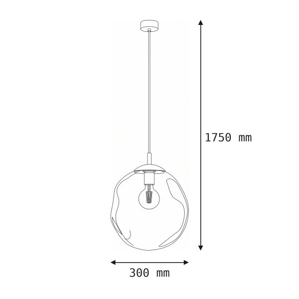 Pendelleuchte Glas Sandfarben Cognac E27 Ø35 cm modern