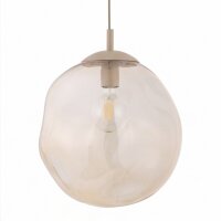 Pendelleuchte Glas Sandfarben Cognac E27 Ø35 cm...