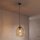Pendelleuchte Glas Metall Braun Cognac E27 Ø25 cm rund
