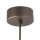 Pendelleuchte Glas Metall Braun Cognac E27 Ø25 cm rund
