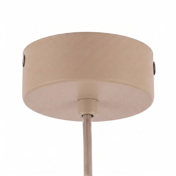 Pendelleuchte Glas Metall Sandfarben Cognac E27 Ø25 cm