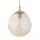 Pendelleuchte Glas Metall Sandfarben Cognac E27 Ø25 cm