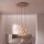 Pendelleuchte Glas Sandfarben Cognac G9 rund B:48,5 cm