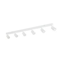 Deckenspot verstellbar 6-flammig Wei&szlig; GU10 L:127 cm