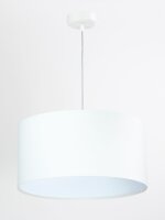 Lampe à suspendre ronde Blanc Tissu Salon...