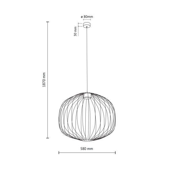 Pendelleuchte Metall Sandfarben Ø58 cm Draht dekorativ