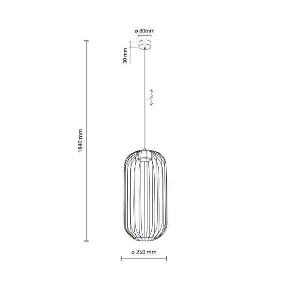 Pendelleuchte Metall Sandfarben GX53 rund Ø25 cm Draht