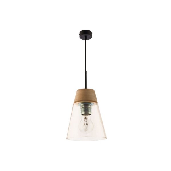 Lampe à suspendre ARAVAE verre en ambre table à manger