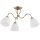 Deckenleuchte 3-flammig Glas Metall Messing E27 L:60 cm