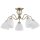 Deckenleuchte 5-flammig Glas Chrom Metall E27 L:64 cm