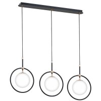 H&auml;ngelampe 3-flammig Glas Wei&szlig; E14 L:80 cm...