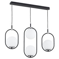 Hängelampe blendarm 3-flammig Glas Schwarz E14 78 cm