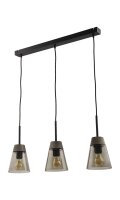 Elde Lampe suspendue verre fum&eacute; 3xE27 ARAVAE Lampe